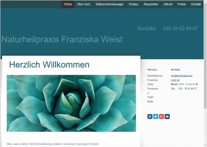 Beratung zum Webdesign und Grafikdesign die Naturheilpraxis Franziska Weist